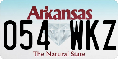AR license plate 054WKZ