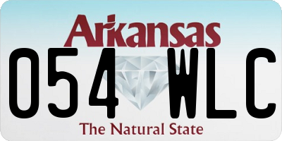 AR license plate 054WLC