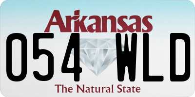 AR license plate 054WLD