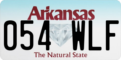 AR license plate 054WLF