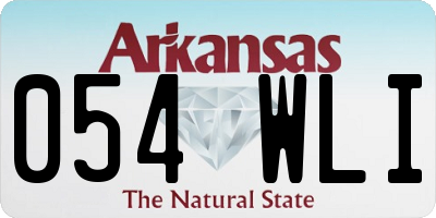 AR license plate 054WLI