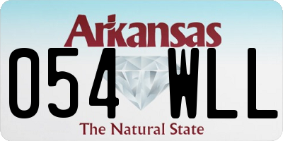 AR license plate 054WLL