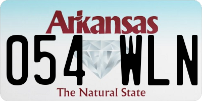 AR license plate 054WLN