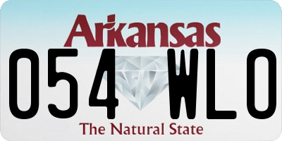 AR license plate 054WLO