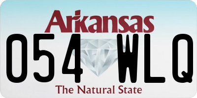 AR license plate 054WLQ