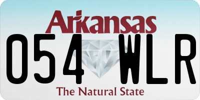 AR license plate 054WLR