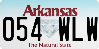 AR license plate 054WLW
