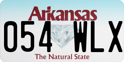 AR license plate 054WLX