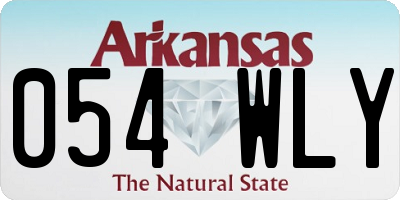 AR license plate 054WLY