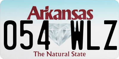 AR license plate 054WLZ
