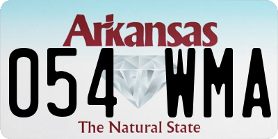 AR license plate 054WMA