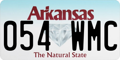 AR license plate 054WMC