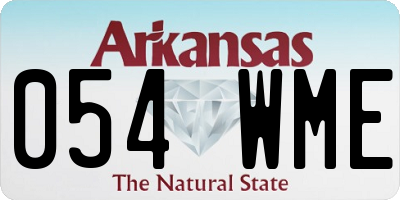 AR license plate 054WME