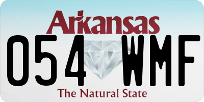 AR license plate 054WMF
