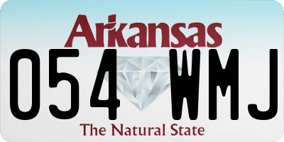 AR license plate 054WMJ