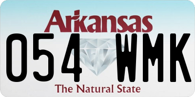AR license plate 054WMK