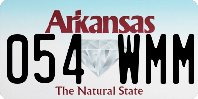 AR license plate 054WMM
