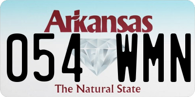 AR license plate 054WMN