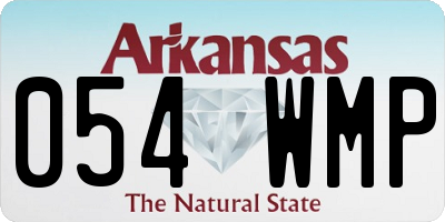 AR license plate 054WMP