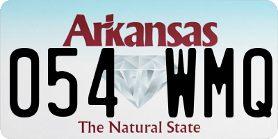 AR license plate 054WMQ