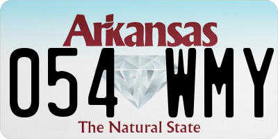 AR license plate 054WMY
