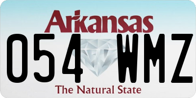 AR license plate 054WMZ