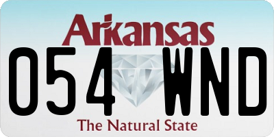 AR license plate 054WND