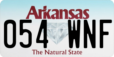 AR license plate 054WNF