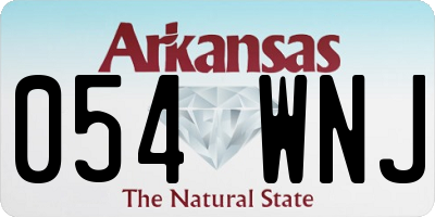 AR license plate 054WNJ
