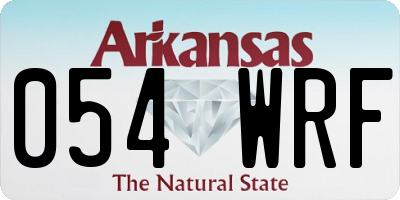AR license plate 054WRF