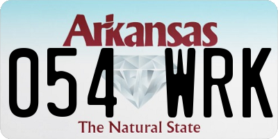 AR license plate 054WRK