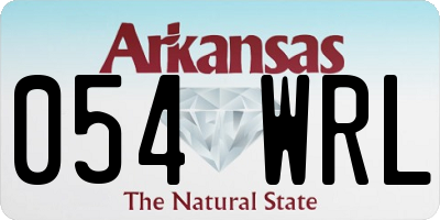 AR license plate 054WRL