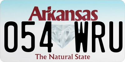 AR license plate 054WRU