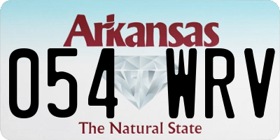 AR license plate 054WRV