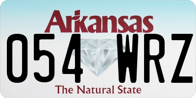 AR license plate 054WRZ