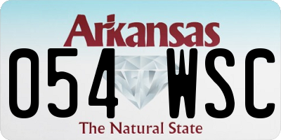 AR license plate 054WSC