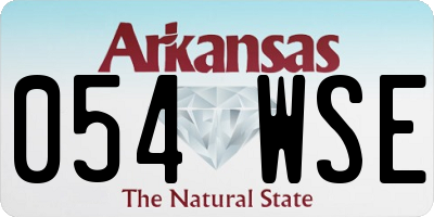 AR license plate 054WSE