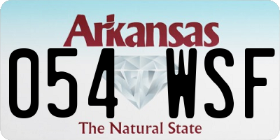 AR license plate 054WSF