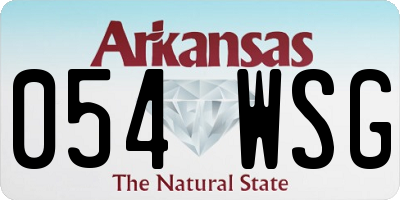 AR license plate 054WSG