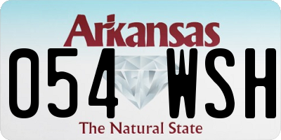 AR license plate 054WSH