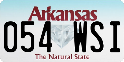 AR license plate 054WSI