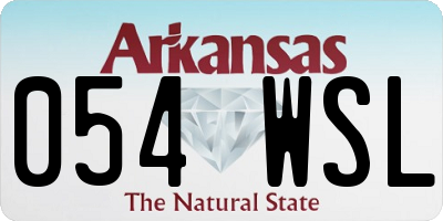 AR license plate 054WSL