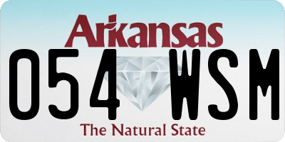 AR license plate 054WSM
