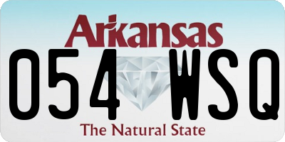 AR license plate 054WSQ