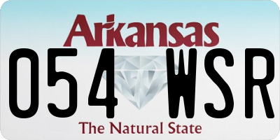 AR license plate 054WSR
