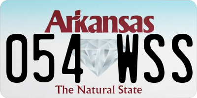 AR license plate 054WSS