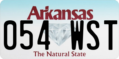 AR license plate 054WST
