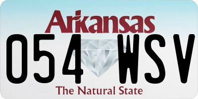 AR license plate 054WSV