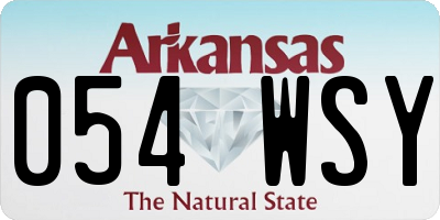 AR license plate 054WSY