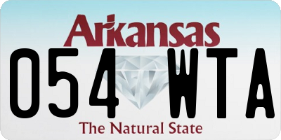 AR license plate 054WTA